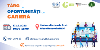 CCI a RM invită companiile cu capital german la ”Târgul de Oportunități de Carieră”